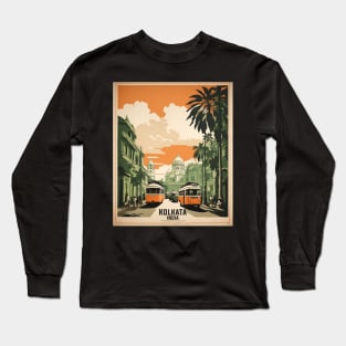 Kolkata India Vintage Tourism Travel Long Sleeve T-Shirt